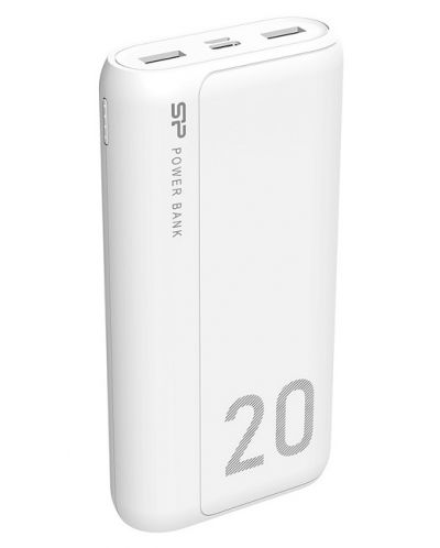 Портативна батерия Silicon Power - GS15, 20000 mAh, бяла - 2