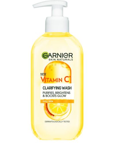 Garnier Skin Naturals Почистващ гел за лице Vitamin C, 200 ml - 1