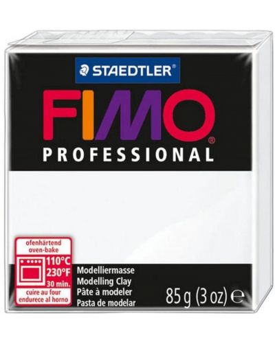 Полимерна глина Staedtler Fimo Prof - 85 g, бяла - 1