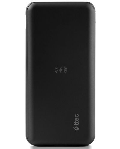 Портативна батерия ttec - PowerSlim Pro W, 10000 mAh, черна - 1