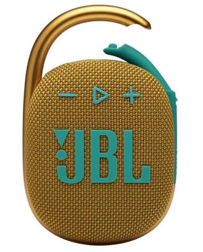Портативна колонка JBL - Clip 4, жълта - 1