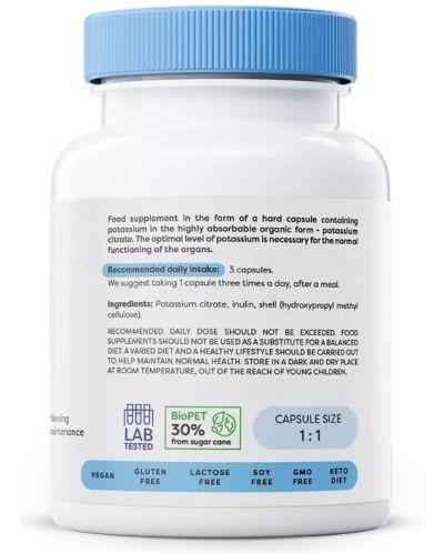 Potassium Citrate, 300 mg, 90 капсули, Osavi - 3