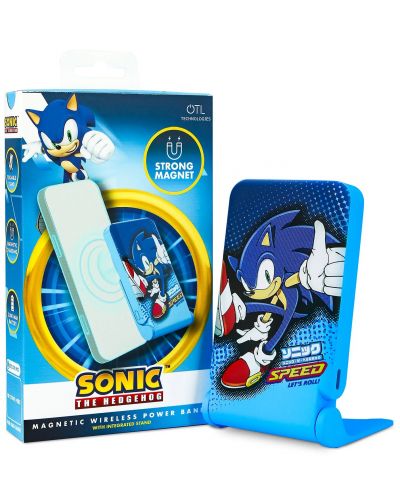 Портативна батерия OTL Technologies - Sonic Pop, 5000 mAh, синя - 4