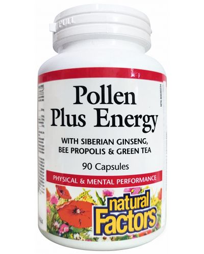 Pollen Plus Energy, 90 капсули, Natural Factors - 1