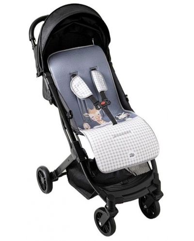 Подложка за бебешка количка Interbaby - С животни, сива - 4