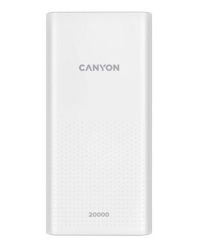 Портативна батерия Canyon - PB-2001, 20000 mAh, бяла - 1