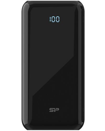 Портативна батерия Silicon Power - QS28, 20000 mAh, черна - 1