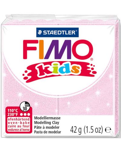 Полимерна глина Staedtler Fimo Kids - перлено розов цвят - 1