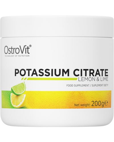 Potassium Citrate Powder, лимон и лайм, 200 g, OstroVit - 1