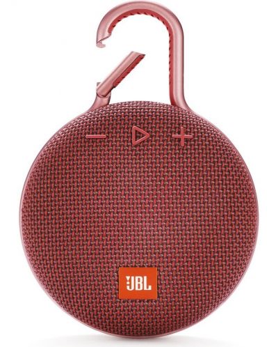 Портативна колонка JBL - Clip 3, червена