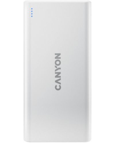 Портативна батерия Canyon - CNE-CPB1006W, 10000 mAh, бяла - 1
