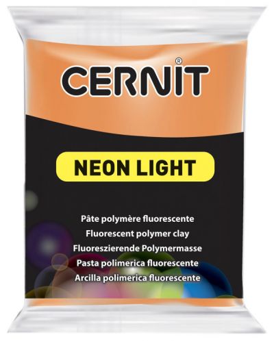 Полимерна глина Cernit Neon Light - Оранжева, 56 g - 1