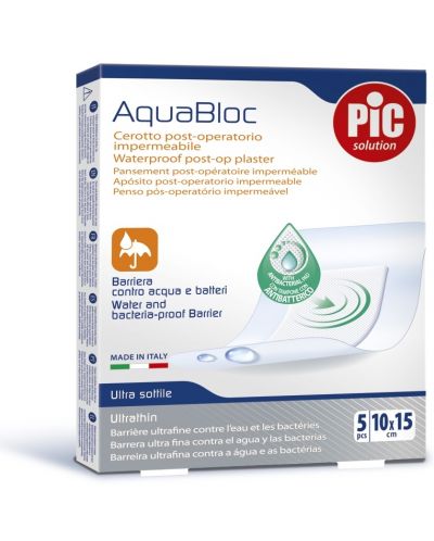 AquaBloc Постоперативни пластири, 10 х 15 cm, 5 броя, Pic Solution - 1