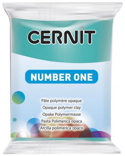 Полимерна глина Cernit №1 - Тюркоазено зелена, 56 g - 1