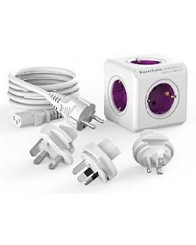 Разклонител Allocacoc - PowerCube ReWirable, 5 гнезда, бял