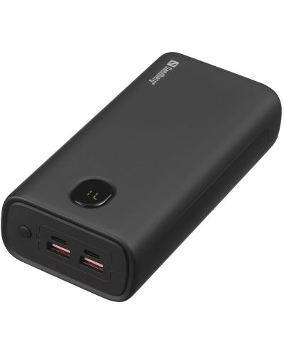Портативна батерия Sandberg - USB-C PD 20W, 30000 mAh, черна - 1