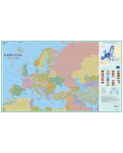 Политическа стенна карта на Европа (1:5 000 000, 107/175 см) - 1