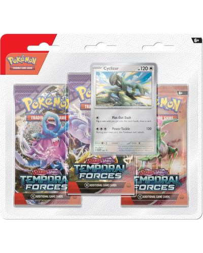 Pokemon TCG: Scarlet & Violet 5 Temporal Forces 3 Pack Blister - Cyclizar - 1