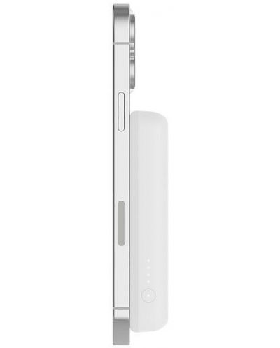 Портативна батерия Belkin - BoostCharge MagSafe, 5000 mAh, бяла - 4