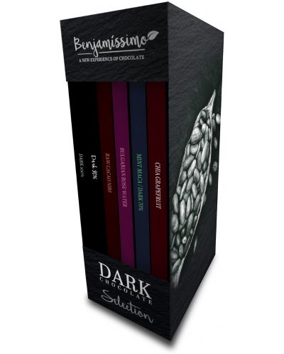 Подаръчен комплект Dark Chocolate Selection, 6 броя, Benjamissimo - 1