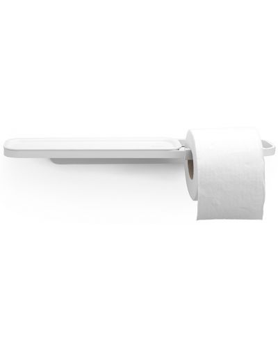 Поставка за тоалетна хартия с рафт Brabantia - MindSet, Mineral Fresh White - 2