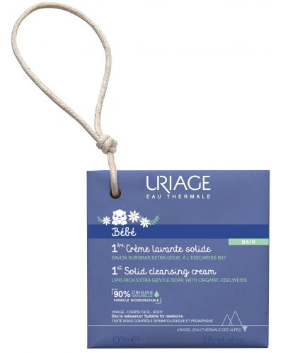 Почистващ крем-сапун за бебета и деца Uriage - 100 g - 1
