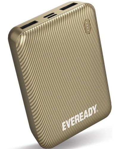 Портативна батерия EVEREADY - Mini, 10000 mAh, златиста - 1