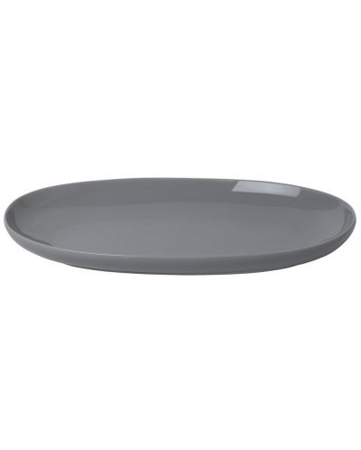 Порцеланова овална чиния Blomus - Ro, 18 х 30 cm, сива - 1