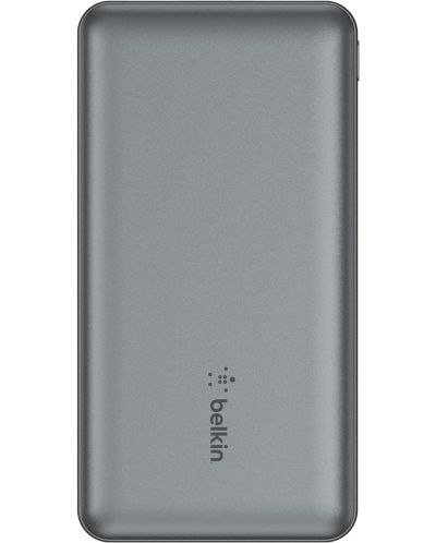 Портативна батерия Belkin - Power Bank, 10000 mAh, кабел USB-C, сива - 2