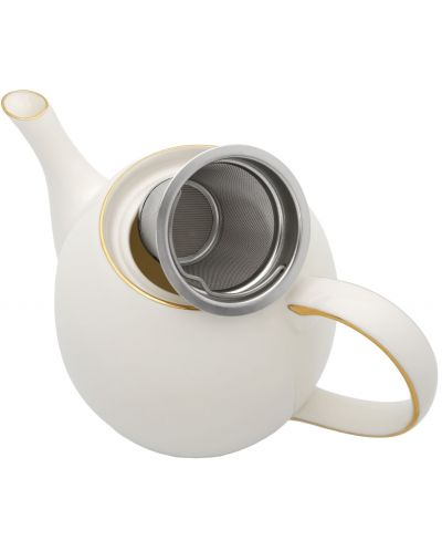 Порцеланов сет за чай Bredemeijer - Canterbury, 1.2 L, 3 части, бял - 4