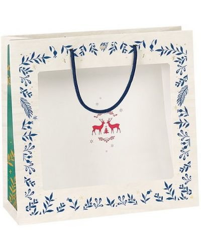Подаръчна торбичка Giftpack Bonnes Fêtes - Еленчета, 35 cm - 1