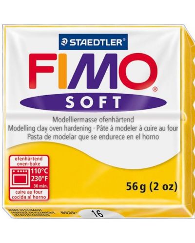 Полимерна глина Staedtler Fimo Soft, 57 g, слънчоглед - 1