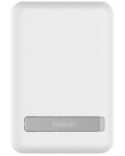 Портативна батерия Belkin - BoostCharge MagSafe, 5000 mAh, бяла - 6