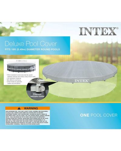 Покривало за басейн Intex - Deluxe, 549 cm, сиво - 3