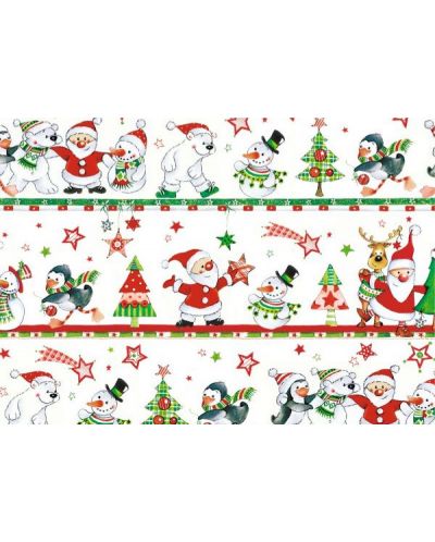 Подаръчна хартия Susy Card - Дядо Коледа и приятели, 70 х 200 cm - 1