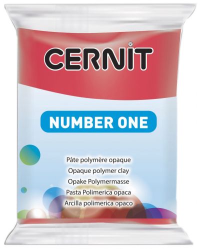 Полимерна глина Cernit №1 - Коледно червена, 56 g - 1