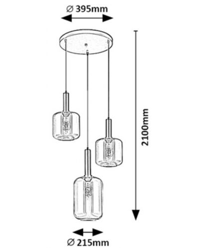 Полилей Rabalux - Lissandra 72103, IP20, E27, 3 x 40W, 230V - 5