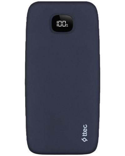 Портативна батерия ttec - ChargeUp Pro LCD, 10000 mAh, тъмносиня - 1