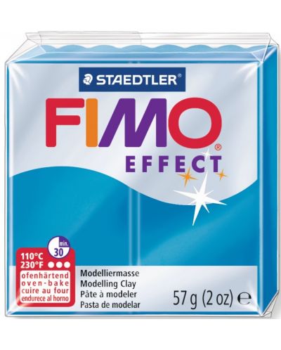 Полимерна глина Staedtler Fimo Effect - 57g, синя - 1