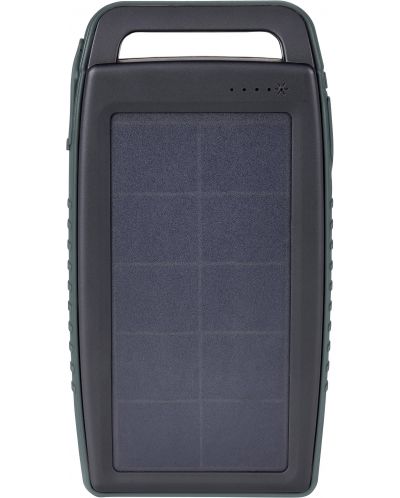 Портативна батерия Boompods - Solar, 10000 mAh, черна/сива - 1