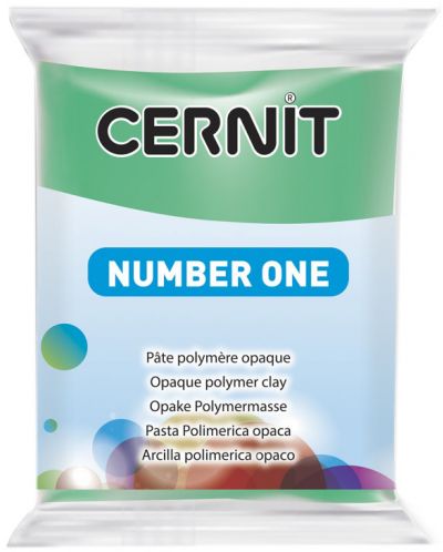 Полимерна глина Cernit №1 - Листно зелена, 56 g - 1
