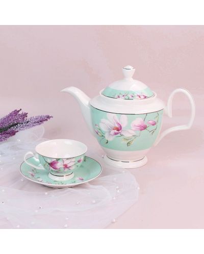 Порцеланов комплект за чай Morello - Tiffany Blue Magnolia, 16 части - 2