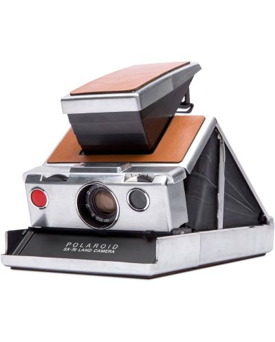 Фотоапарат Polaroid SX-70 - сребрист/кафяв - 1