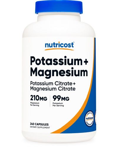Potassium + Magnesium, 240 капсули, Nutricost - 1