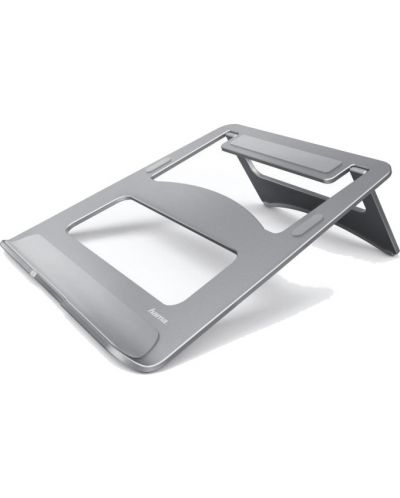 Подложка за лаптоп Hama - Aluminium, до 15.4",  сребриста - 1