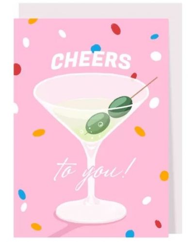 Поздравителна картичка Creative Goodie - Cheers to you - 1