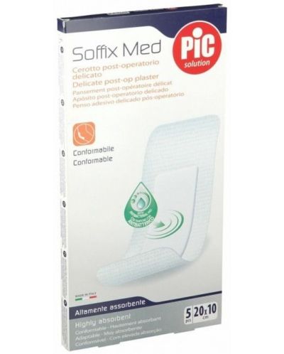 Soffix Med Постоперативни пластири, 20 x 10 cm, 5 броя, Pic Solution - 1