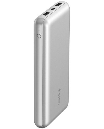 Портативна батерия Belkin - Boost Charge 20K, кабел USB-C, сребриста - 1