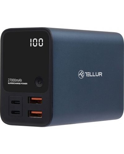 Портативна батерия Tellur - Ultra Pro PD903, 27000 mAh, синя - 1