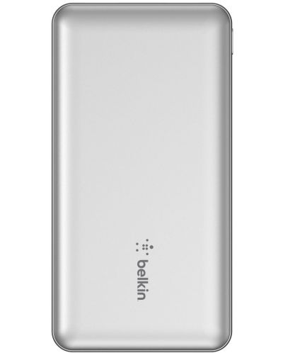 Портативна батерия Belkin - Power Bank, 10000 mAh, кабел USB-C, сребриста - 3